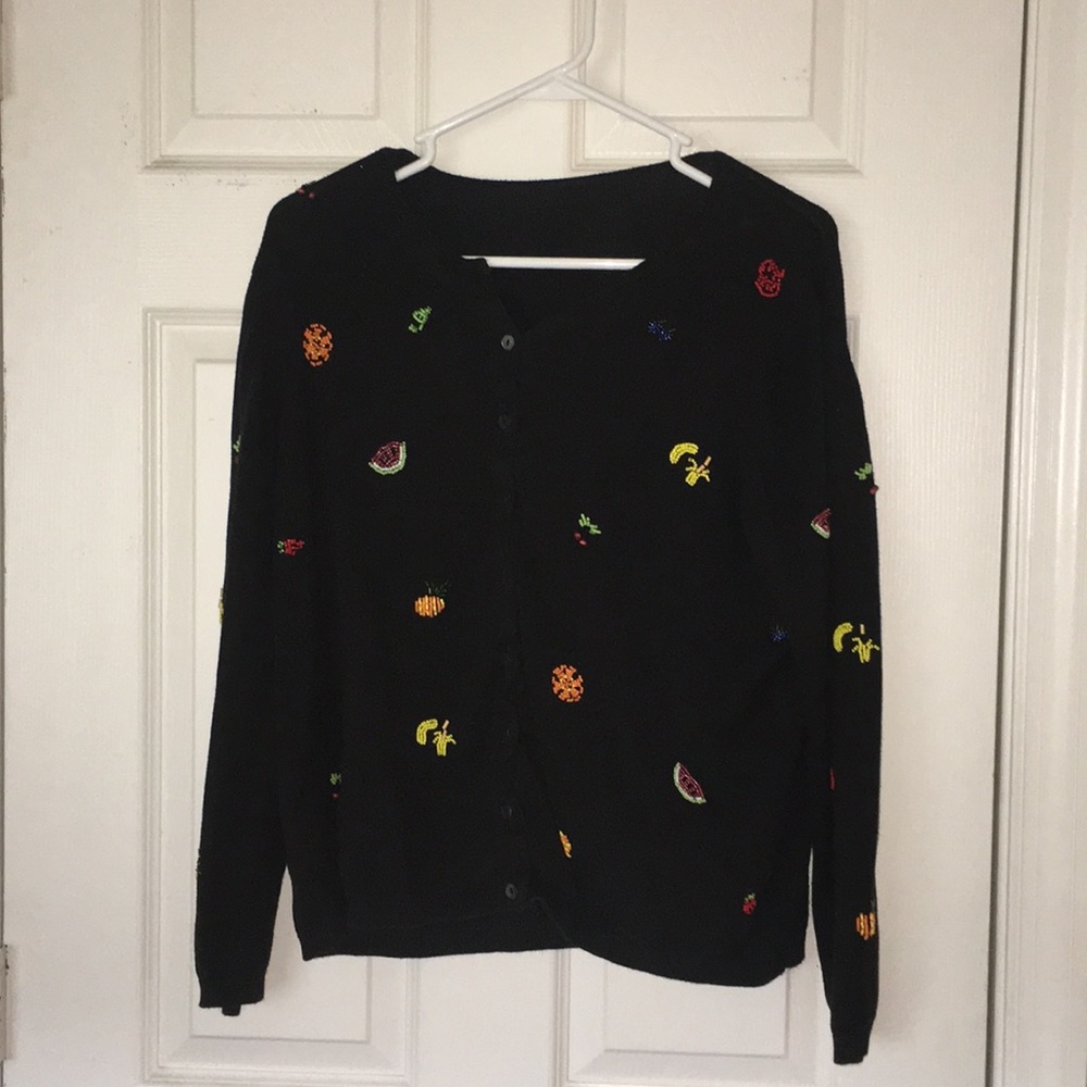 Cute hand made fruit cardigan!
